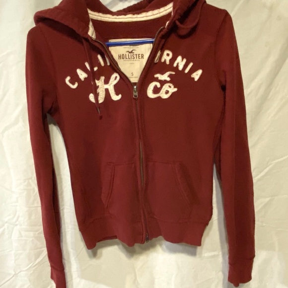 🎉 2/$20 Hollister Classic California Zipper Hoodie Zip Up Hood Sweater - Picture 3 of 7